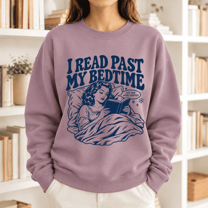 I Read Past My Bed Time Softstyle Sweatshirt | Cozy Reader Gift Paragon