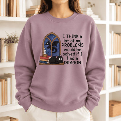 If I Could Have A Dragon Softstyle Sweatshirt | Fantasy Book Lover Gift Paragon