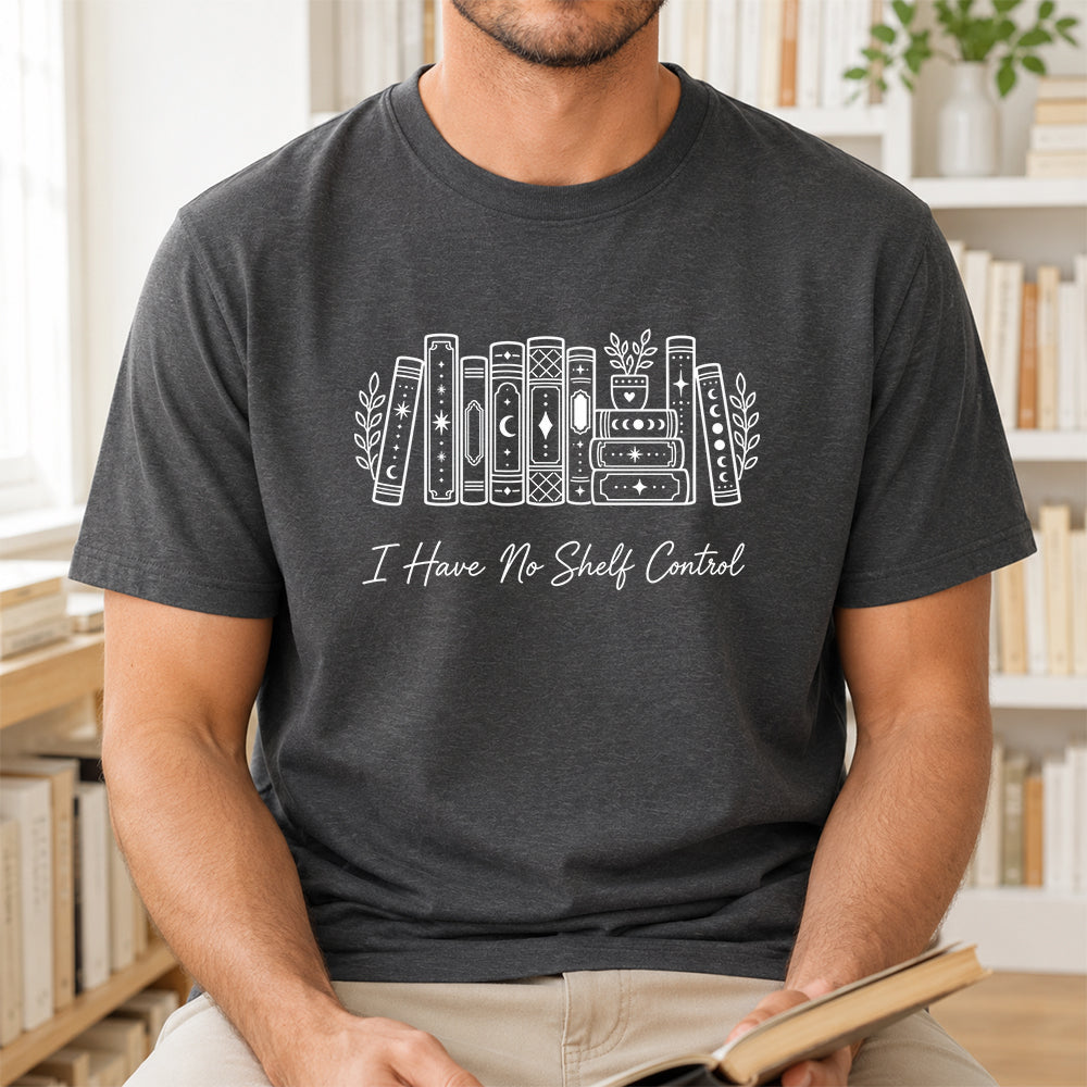 I Have No Shelf Control Softstyle T-Shirt | Book Lover Gift Dark Heather
