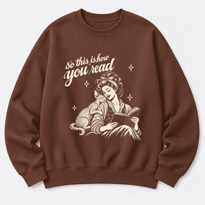 How You Read Devon Rex Softstyle Sweatshirt | Cozy Cat Lover & Reader Gift Cocoa