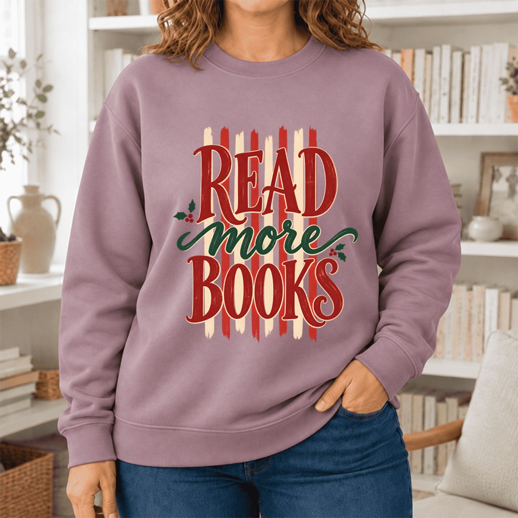 Read More Book Christmas Softstyle Sweatshirt | Christmas Book Lover Gift Paragon