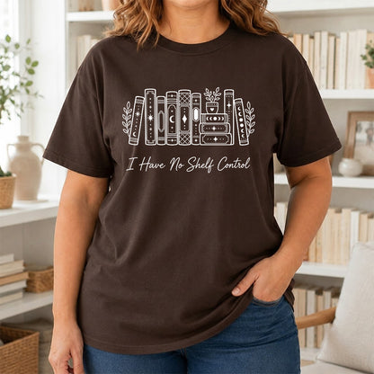 I Have No Shelf Control Softstyle T-Shirt | Book Lover Gift Dark Chocolate