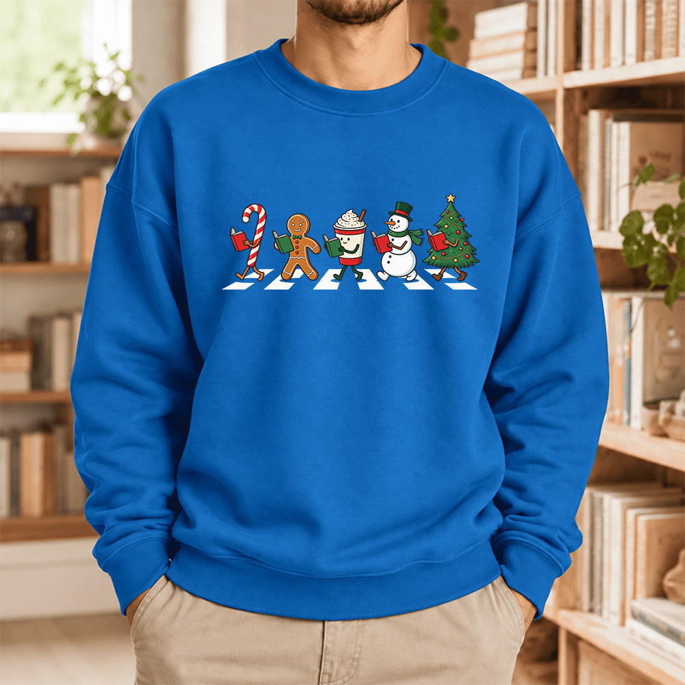 Christmas Reading Parade Softstyle Sweatshirt | Christmas Gift For Readers Royal
