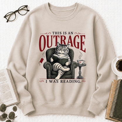 This Is An Outrage Crewneck Sweatshirt | Reader Gift Sand
