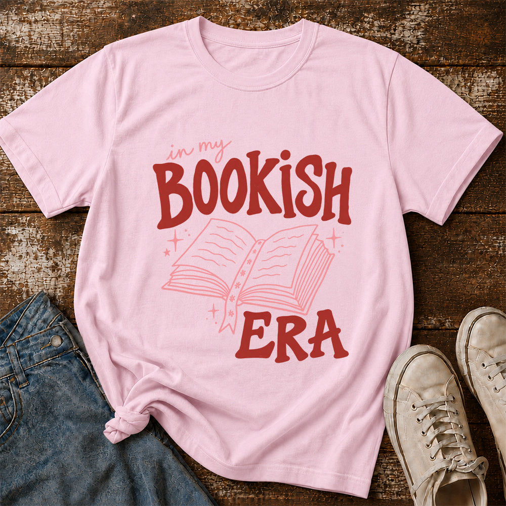 In My Bookish Era Cotton T-Shirt | Book Lover Gift Light Pink