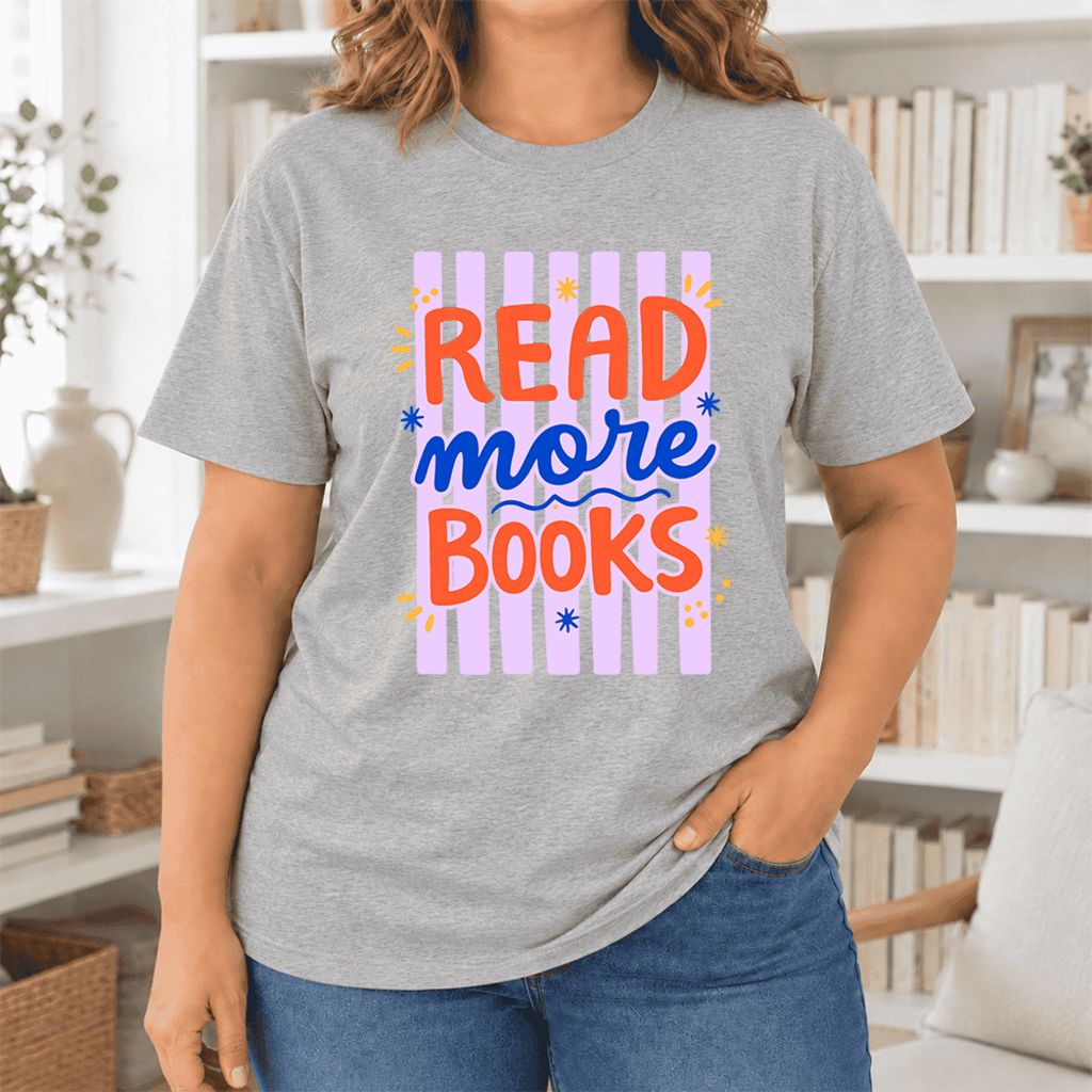 Read More Books Ultra-Soft Cotton T-Shirt | Reader Gift Athletic Heather