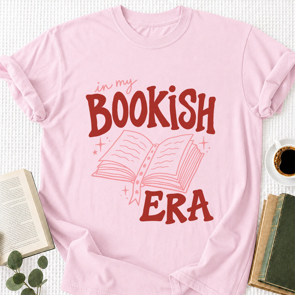 In My Bookish Era Cotton T-Shirt | Book Lover Gift Light Pink