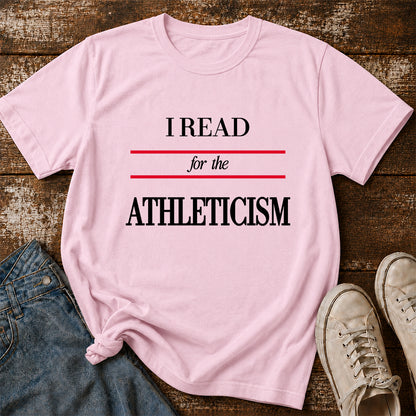 I Read For The Athleticism Softstyle T-Shirt | Book Lover Gift Light Pink