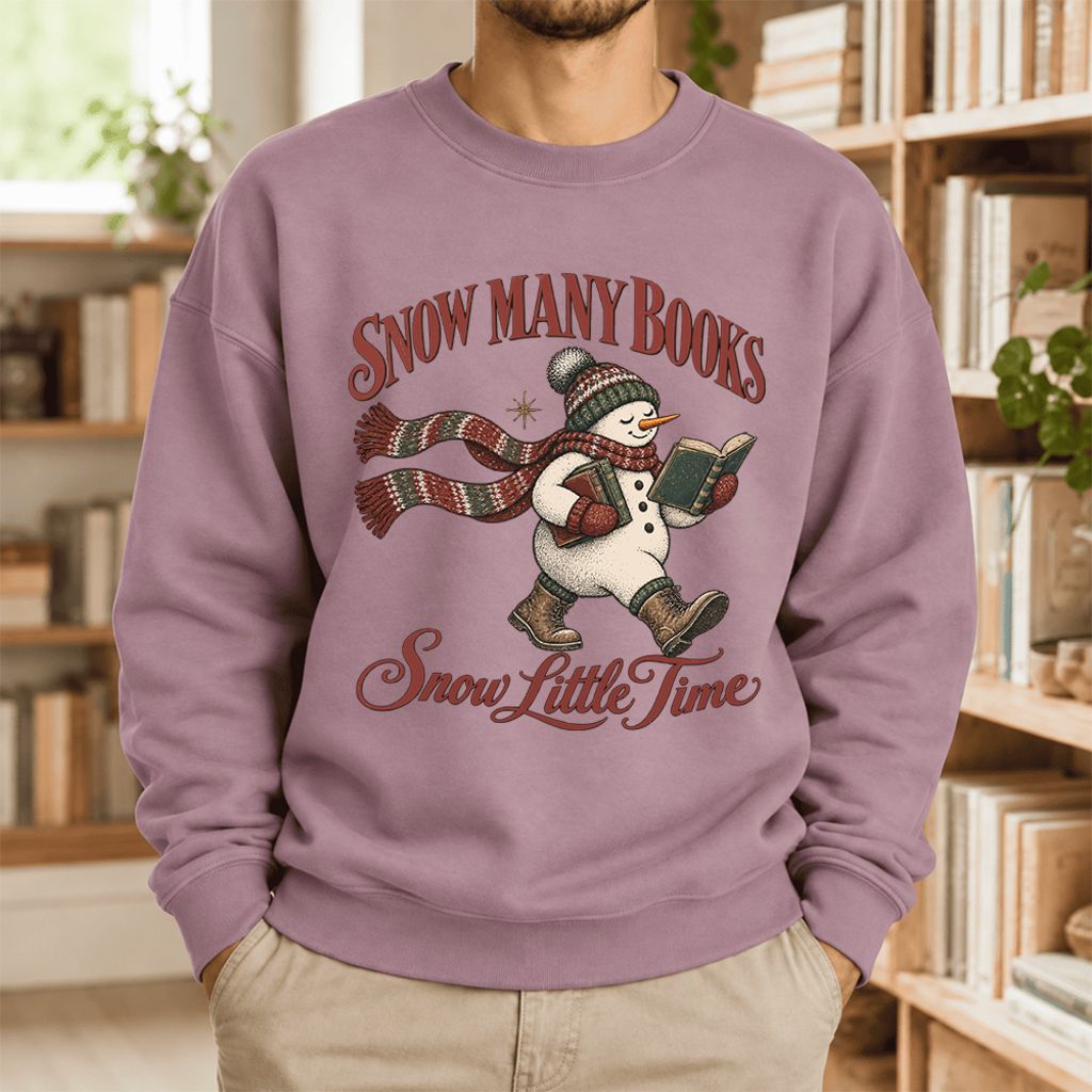 Snow Many Books Snow Little Time Softstyle Sweatshirt | Christmas Reader Gift Paragon