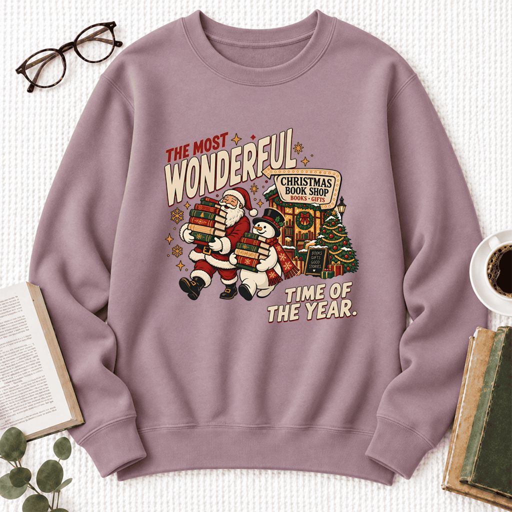 The Most Wonderful Time Softstyle Sweatshirt | Christmas Reader Gift Paragon