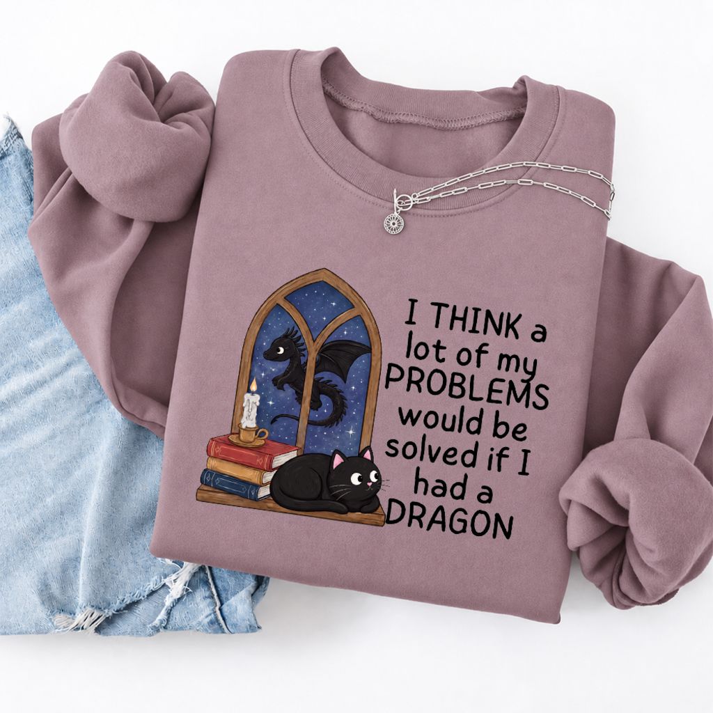 If I Could Have A Dragon Softstyle Sweatshirt | Fantasy Book Lover Gift Paragon