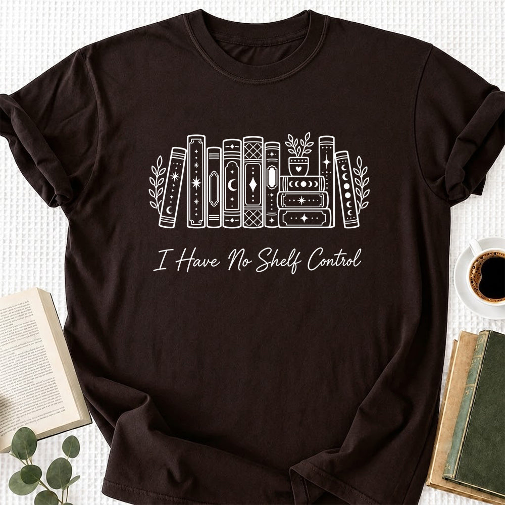 I Have No Shelf Control Softstyle T-Shirt | Book Lover Gift Dark Chocolate