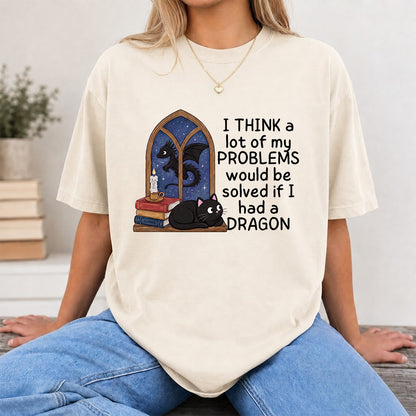 If I Could Have A Dragon Softstyle T-Shirt | Book Lover Gift Natural