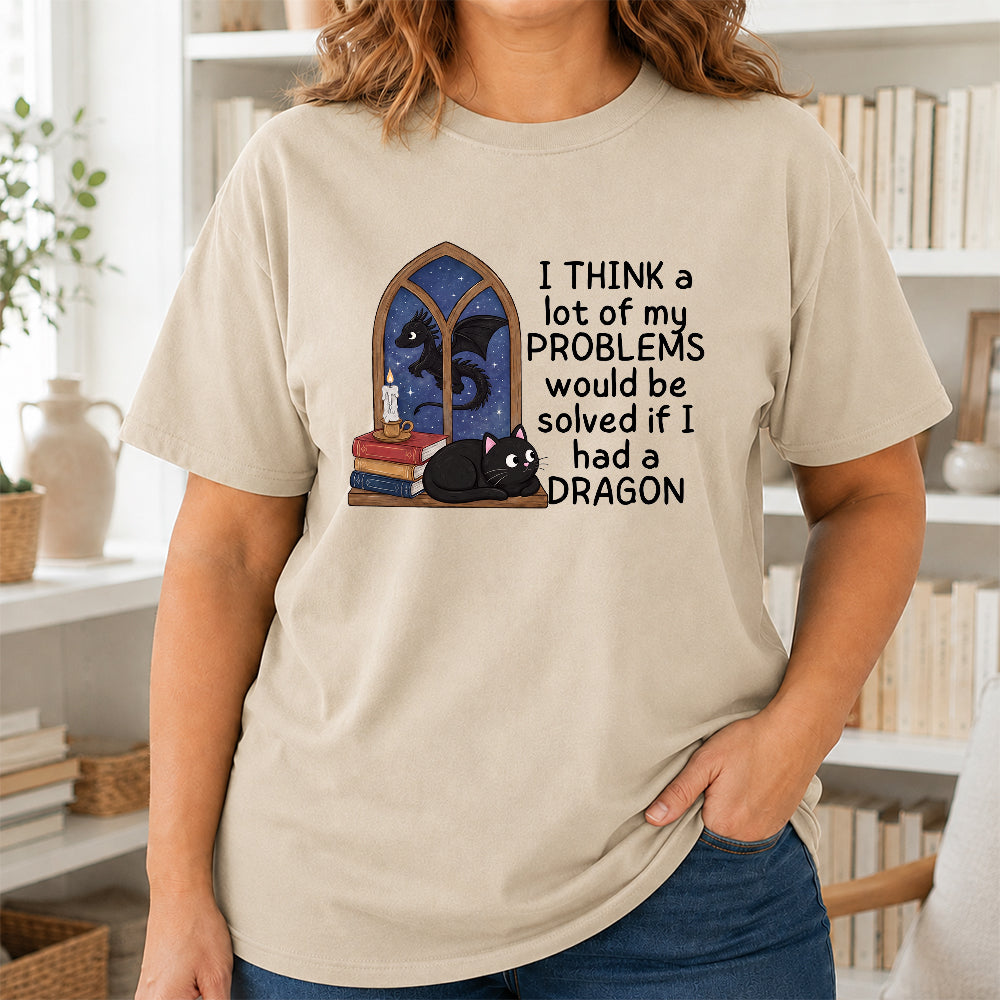 If I Could Have A Dragon Softstyle T-Shirt | Book Lover Gift Sand