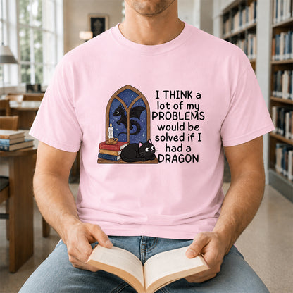 If I Could Have A Dragon Softstyle T-Shirt | Book Lover Gift Light Pink