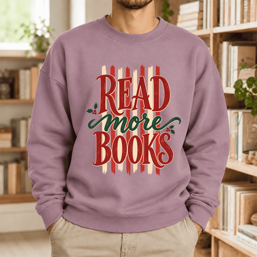 Read More Book Christmas Softstyle Sweatshirt | Christmas Book Lover Gift Paragon
