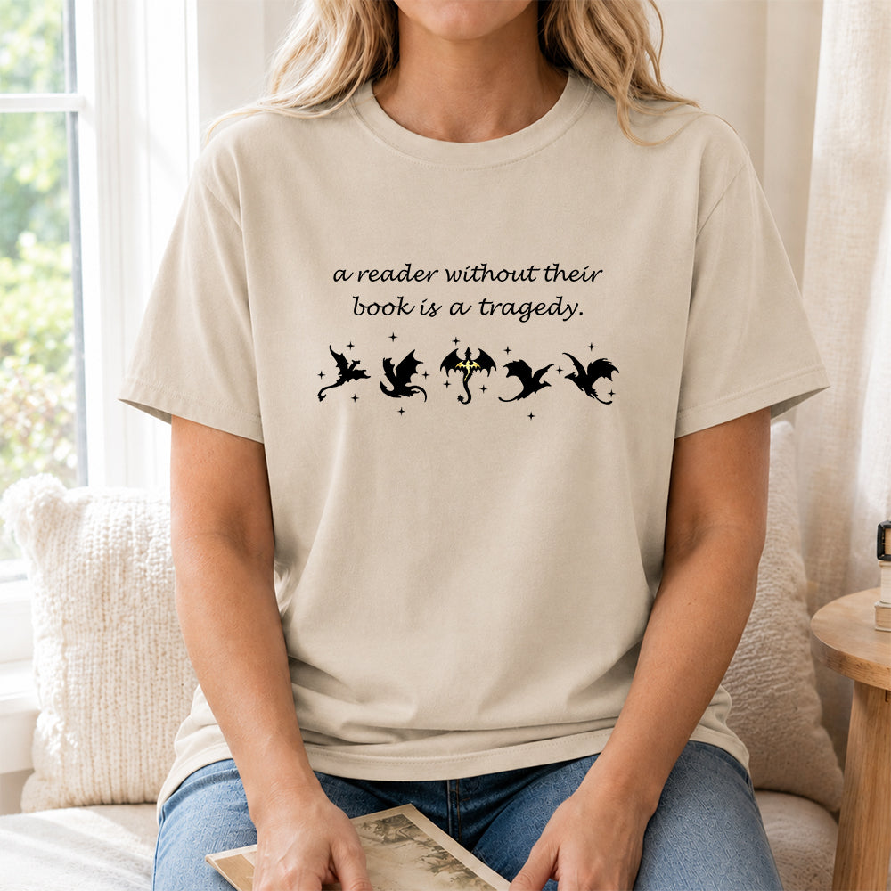 A Reader Without Their Book Softstyle T-Shirt | Book Lover Gift Sand