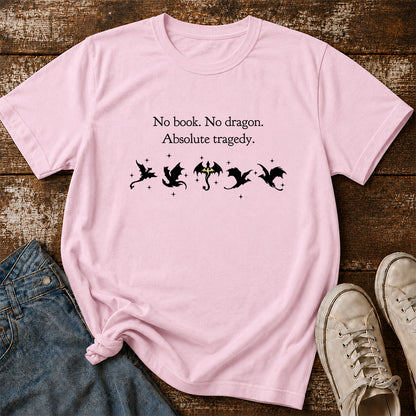 No Book No Dragon Softstyle T-Shirt | Book Lover Gift Light Pink