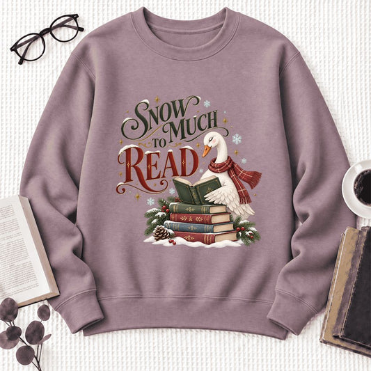 Snow Much To Read Softstyle Sweatshirt | Christmas Book Lover Gift Paragon