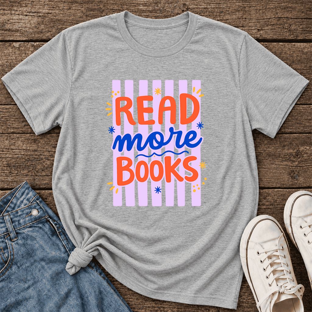 Read More Books Ultra-Soft Cotton T-Shirt | Reader Gift Athletic Heather