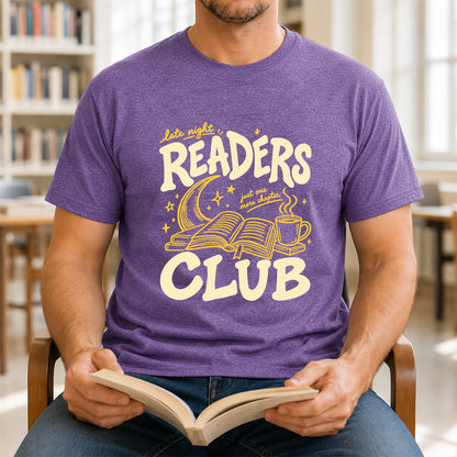 Late Night Readers Club Softstyle T-Shirt | Book Lover Gift Late Night Readers Club Softstyle T-Shirt | Book Lover Gift Heather Purple