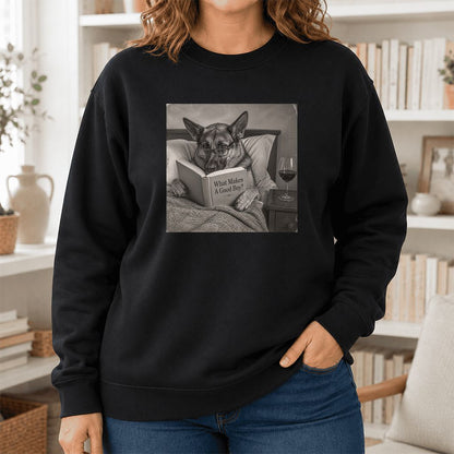 What Makes A Good Boy Crewneck Sweatshirt | Dog Lover Reader Gift Black