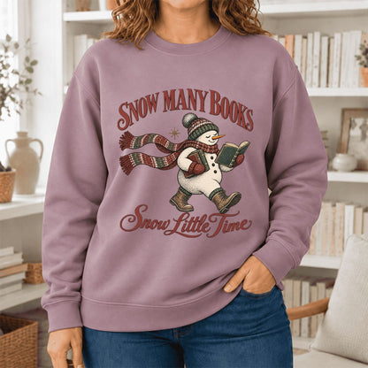 Snow Many Books Snow Little Time Softstyle Sweatshirt | Christmas Reader Gift Paragon