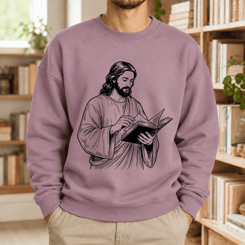 Reading Jesus Softstyle Sweatshirt | Inspiring Reader Gift Paragon