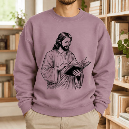 Reading Jesus Softstyle Sweatshirt | Inspiring Reader Gift Paragon