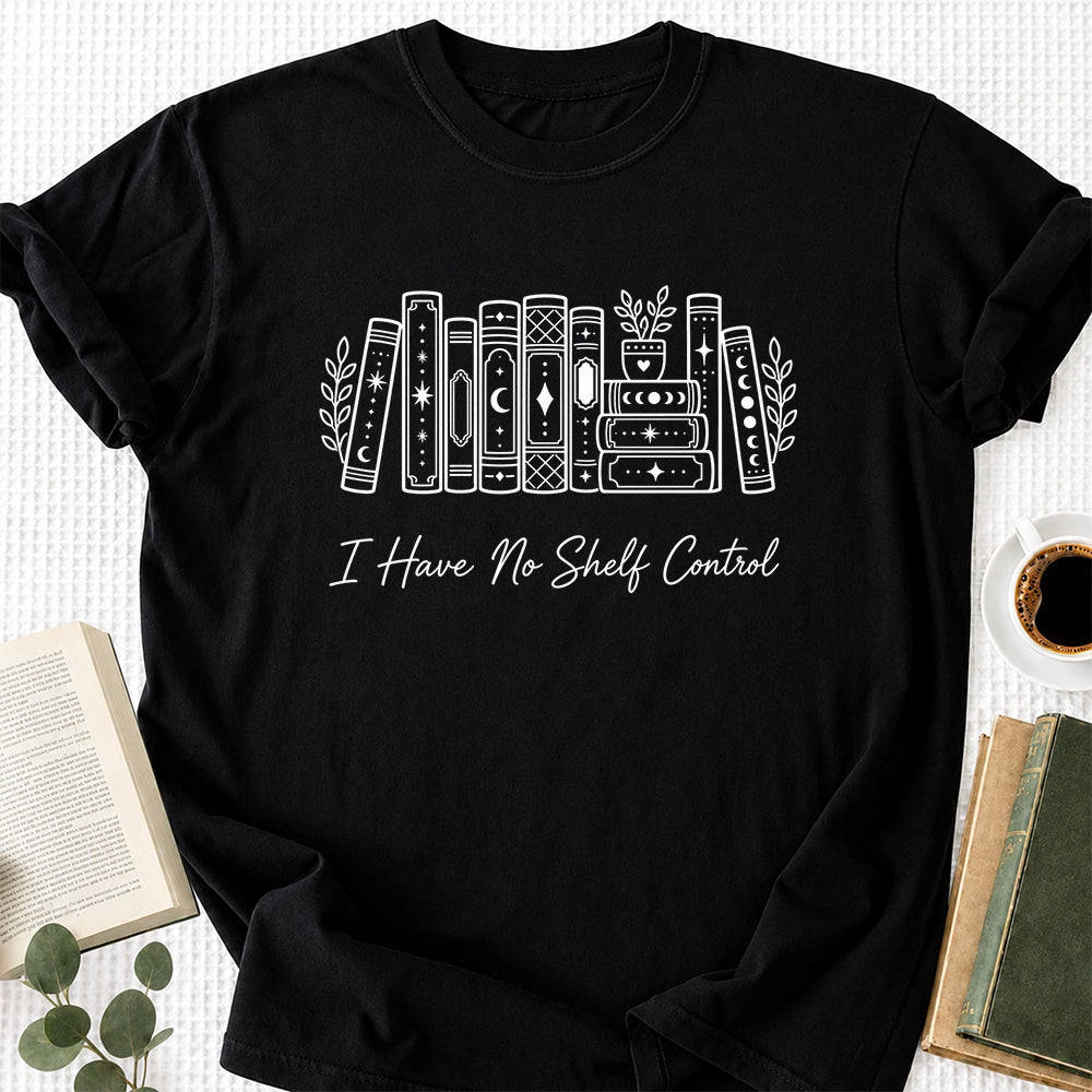 I Have No Shelf Control Softstyle T-Shirt | Book Lover Gift Black