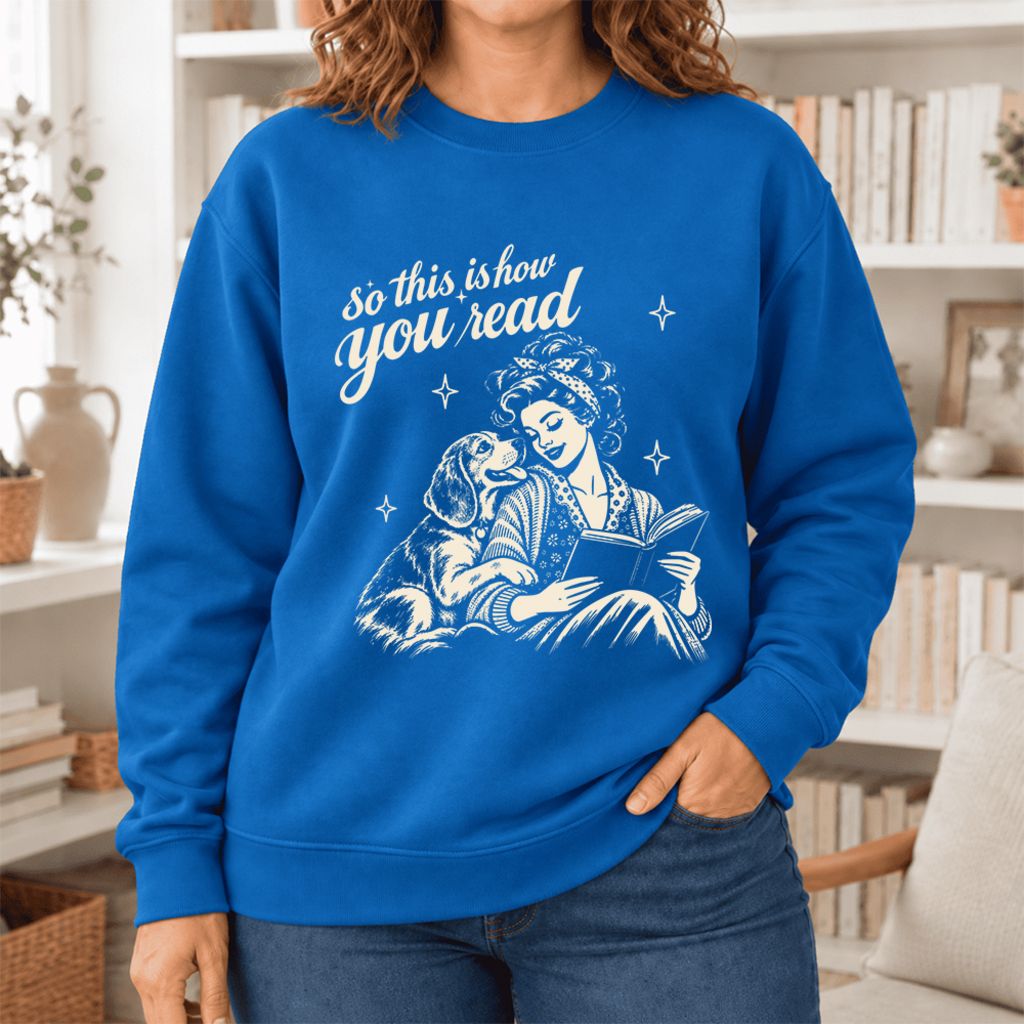 How You Read Beagle Softstyle Sweatshirt | Cozy Dog Mom Reader Gift Royal