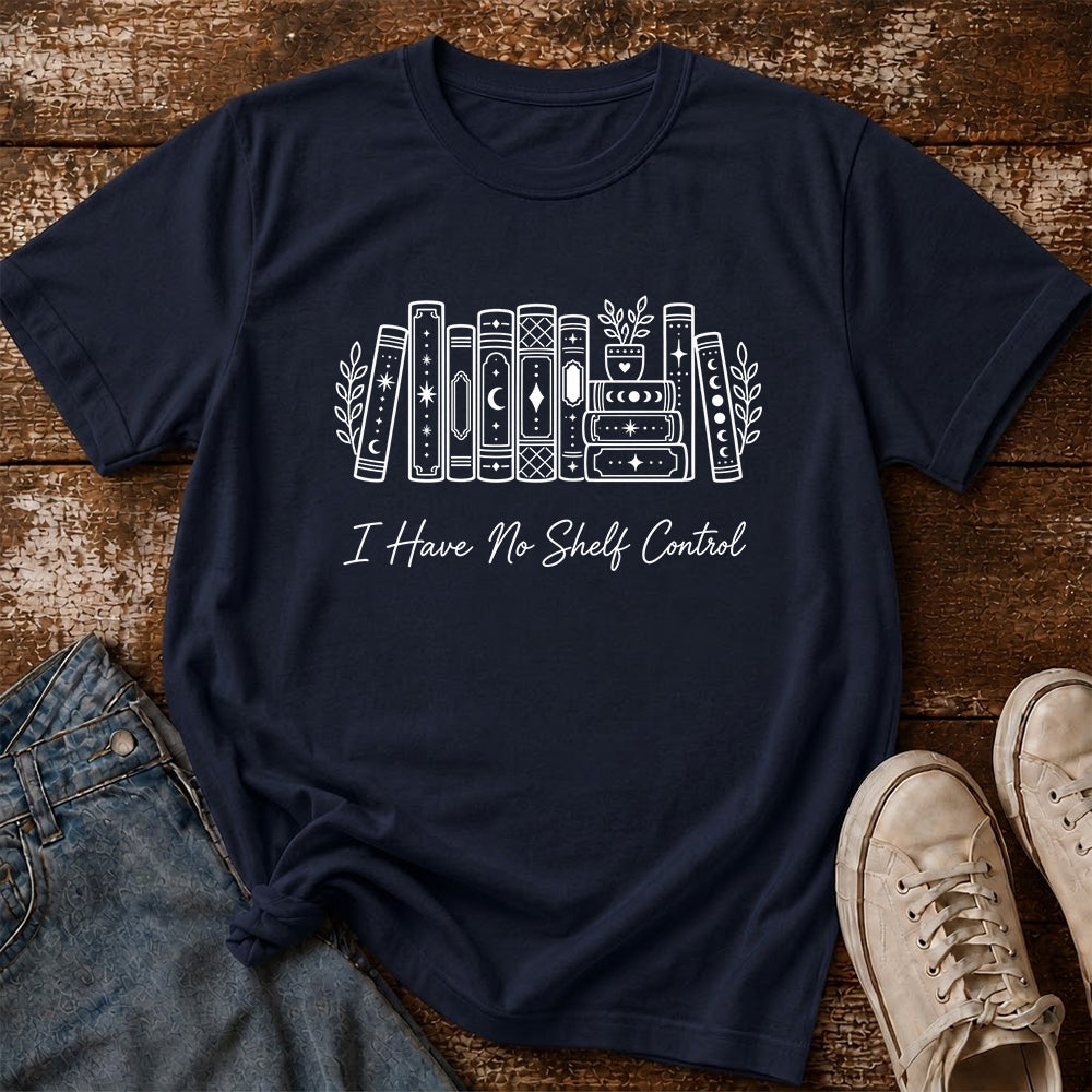 I Have No Shelf Control Softstyle T-Shirt | Book Lover Gift Navy