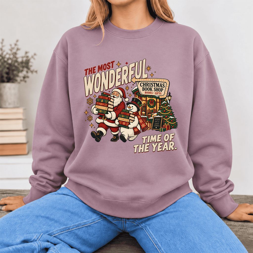 The Most Wonderful Time Softstyle Sweatshirt | Christmas Reader Gift Paragon