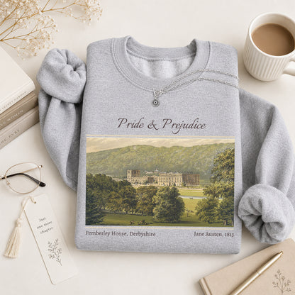 Pride And Prejudice Crewneck Sweatshirt | Reader Gift Sport Grey