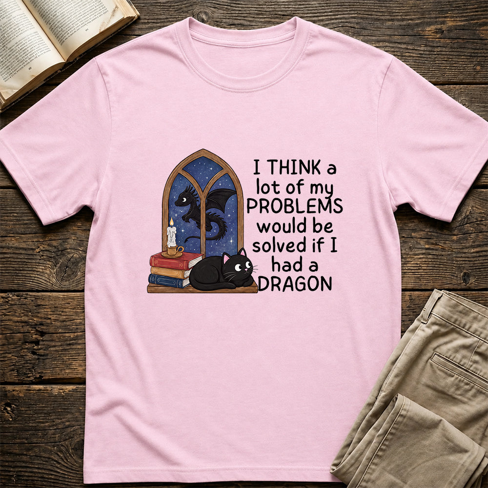 If I Could Have A Dragon Softstyle T-Shirt | Book Lover Gift Light Pink