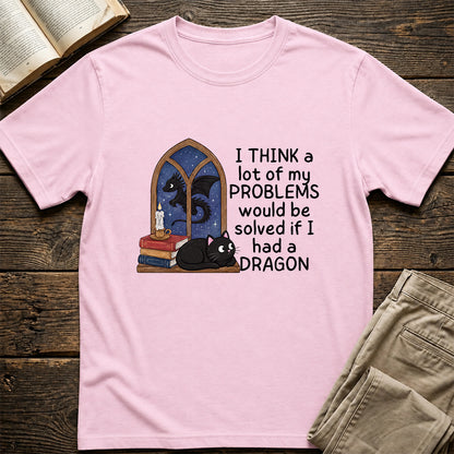 If I Could Have A Dragon Softstyle T-Shirt | Book Lover Gift Light Pink