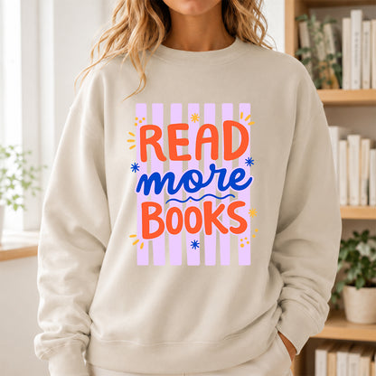 Read More Books Crewneck Sweatshirt | Reader Gift Sand
