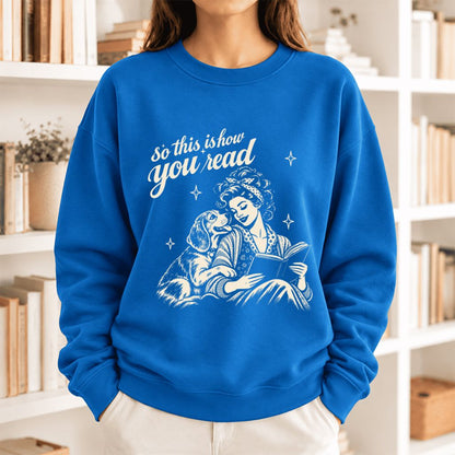 How You Read Beagle Softstyle Sweatshirt | Cozy Dog Mom Reader Gift Royal