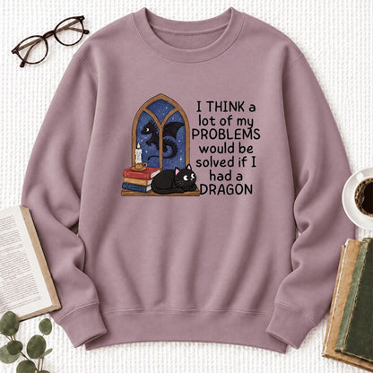 If I Could Have A Dragon Softstyle Sweatshirt | Fantasy Book Lover Gift Paragon