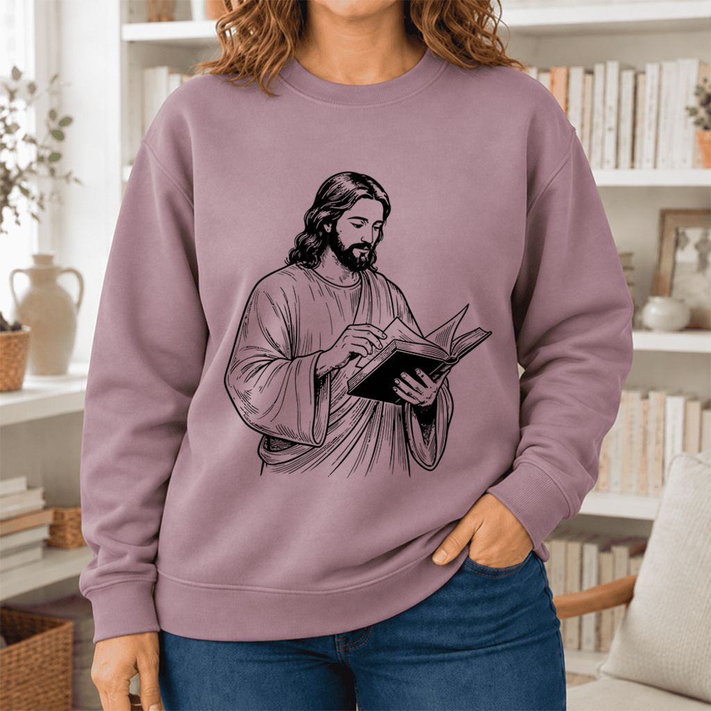 Reading Jesus Softstyle Sweatshirt | Inspiring Reader Gift Paragon