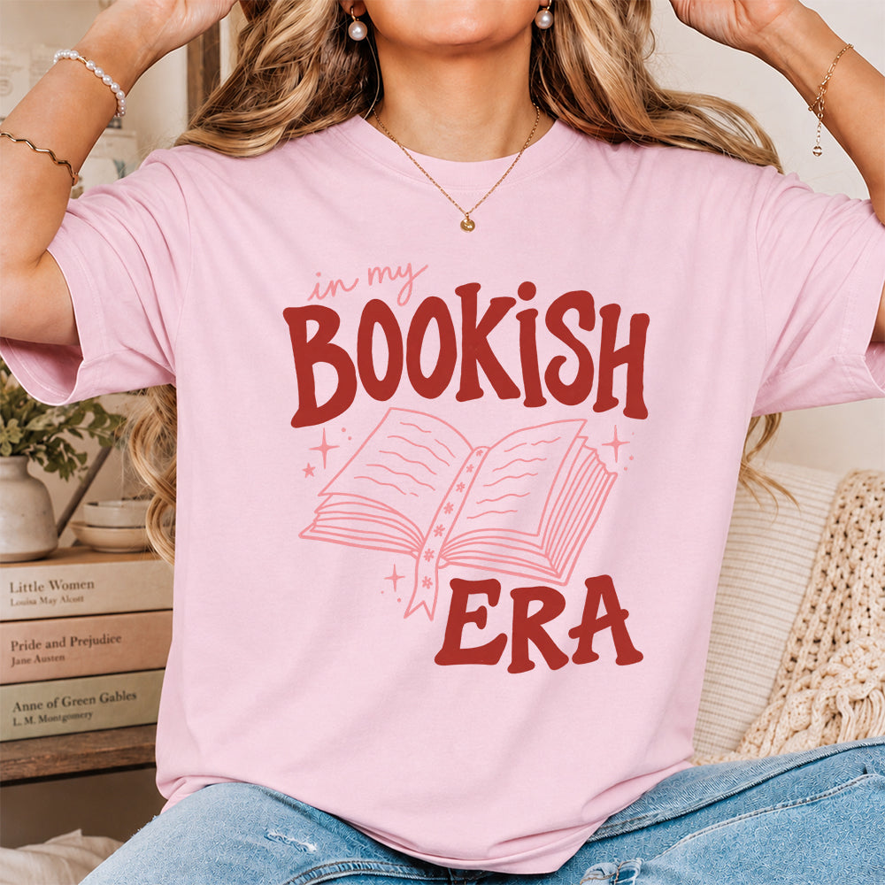 In My Bookish Era Cotton T-Shirt | Book Lover Gift Light Pink