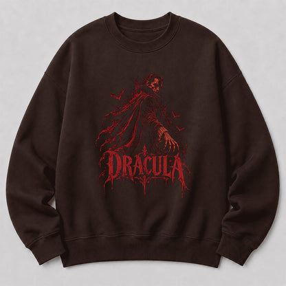 Dracula Vampire Gothic Crewneck Sweatshirt | Halloween Book Lover Gift Dark Chocolate