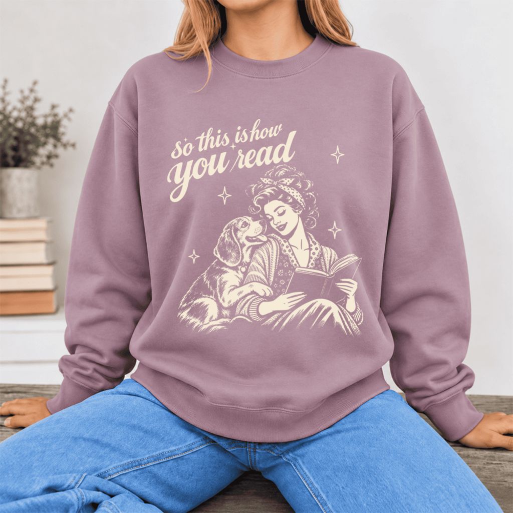 How You Read Beagle Softstyle Sweatshirt | Cozy Dog Mom Reader Gift Paragon
