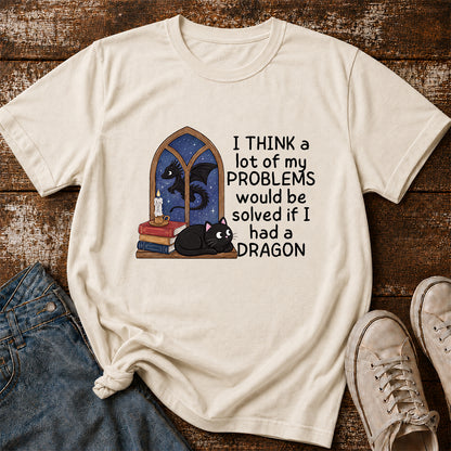 If I Could Have A Dragon Softstyle T-Shirt | Book Lover Gift Natural