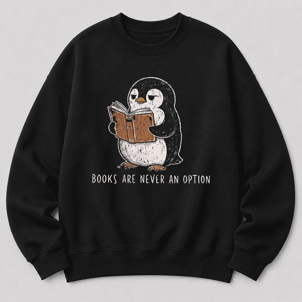Flight Was Never An Option Crewneck Sweatshirt | Reader Gift Black