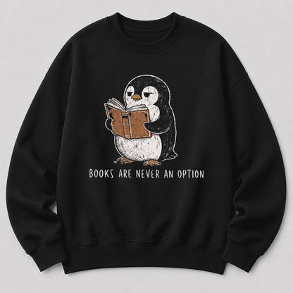 Flight Was Never An Option Crewneck Sweatshirt | Reader Gift Black