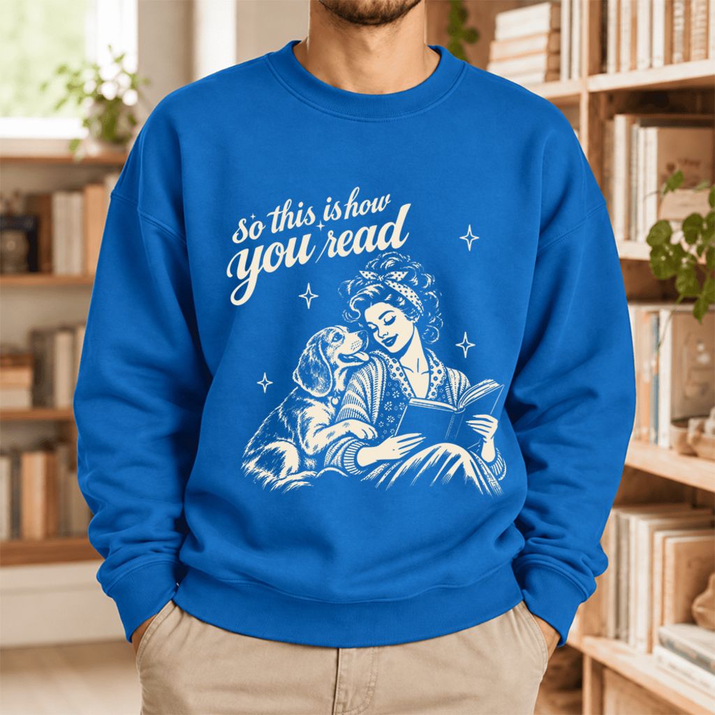 How You Read Beagle Softstyle Sweatshirt | Cozy Dog Mom Reader Gift Royal