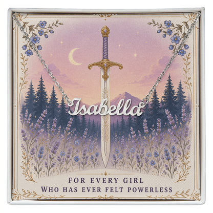 For Every Girl Decorative Card And Custom Name Polished Stainless Steel Necklace With Box Book Lover Gift Font 1