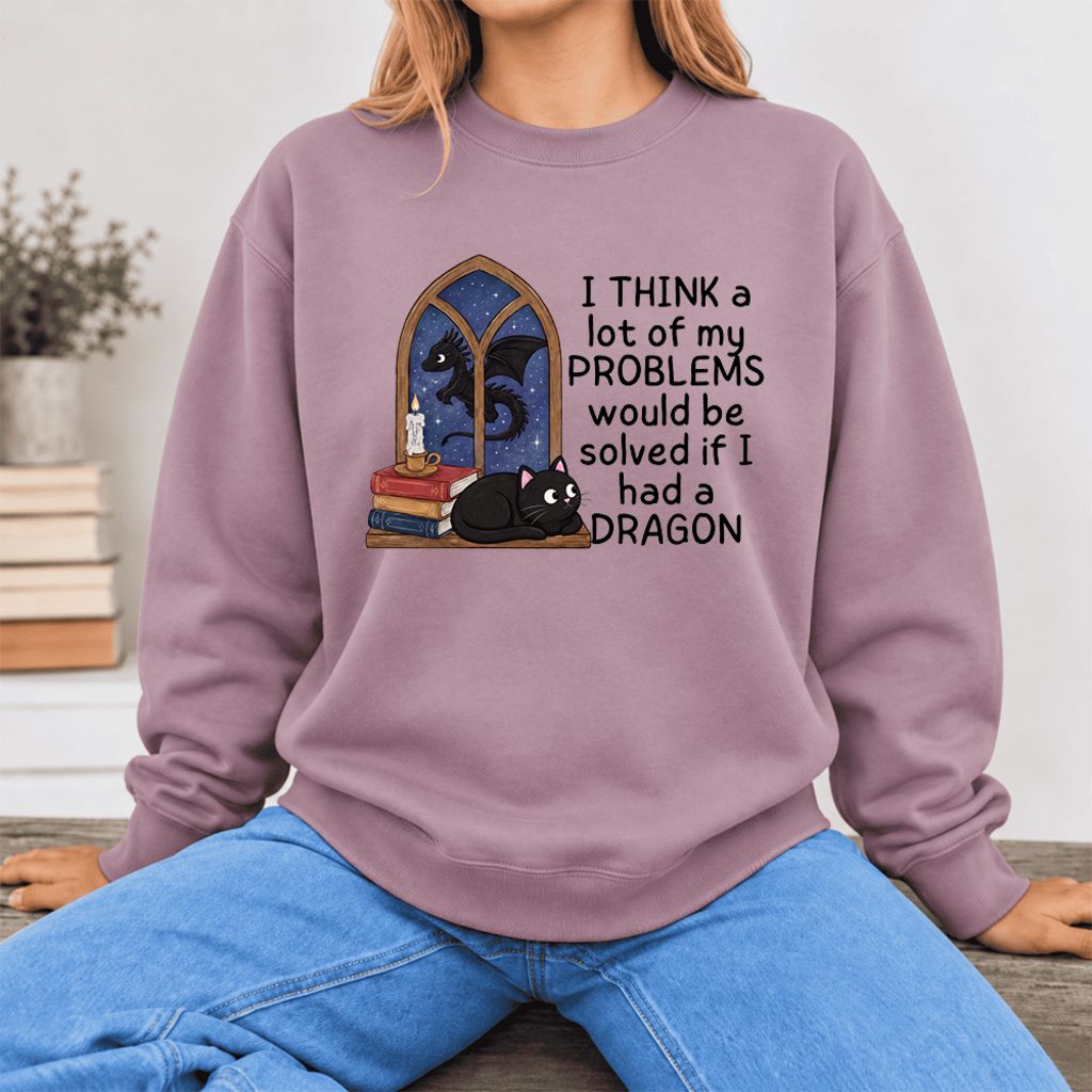 If I Could Have A Dragon Softstyle Sweatshirt | Fantasy Book Lover Gift Paragon