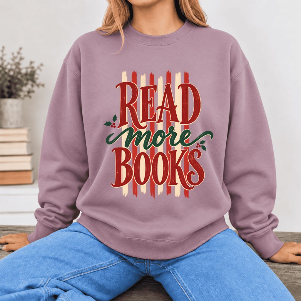 Read More Book Christmas Softstyle Sweatshirt | Christmas Book Lover Gift Paragon